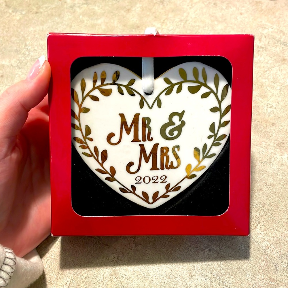 Brand new Mr and Mrs Ornament